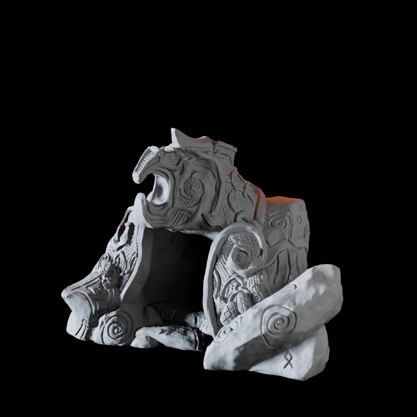 Dwarven Ruins Entrance Miniature for Dungeons and Dragons, Pathfinder or other TTRPGs