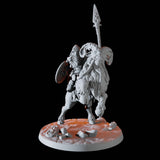 Dwarves on Giant Rams Miniature for Dungeons and Dragons, Pathfinder or other TTRPGs
