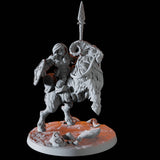 Dwarves on Giant Rams Miniature for Dungeons and Dragons, Pathfinder or other TTRPGs