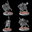 Dwarves on Giant Rams Miniature for Dungeons and Dragons, Pathfinder or other TTRPGs