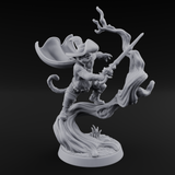 Dynamic Tabaxi Swashbuckler Miniature for Dungeons and Dragons, Pathfinder or other TTRPGs