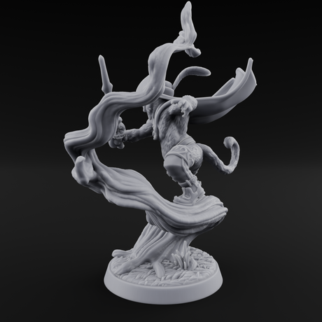 Dynamic Tabaxi Swashbuckler Miniature for Dungeons and Dragons, Pathfinder or other TTRPGs