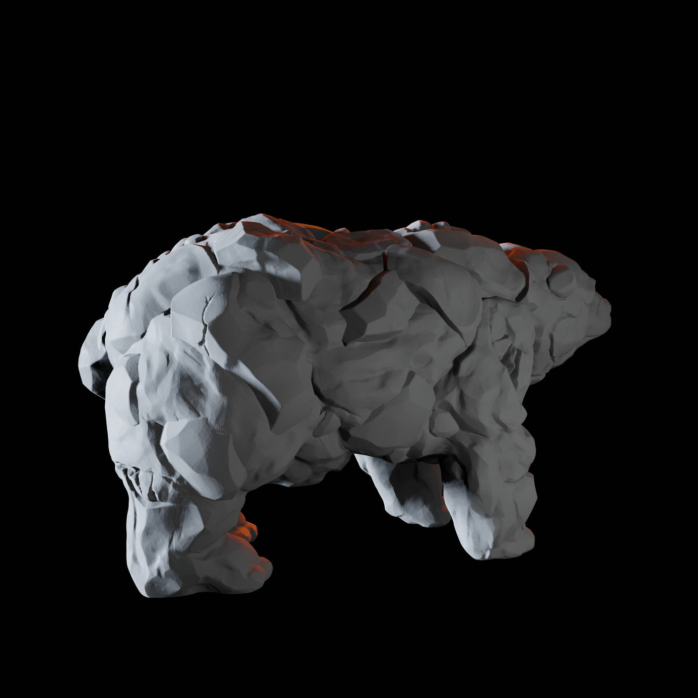 Earth Bear Miniature for Dungeons and Dragons, Pathfinder or other TTRPGs
