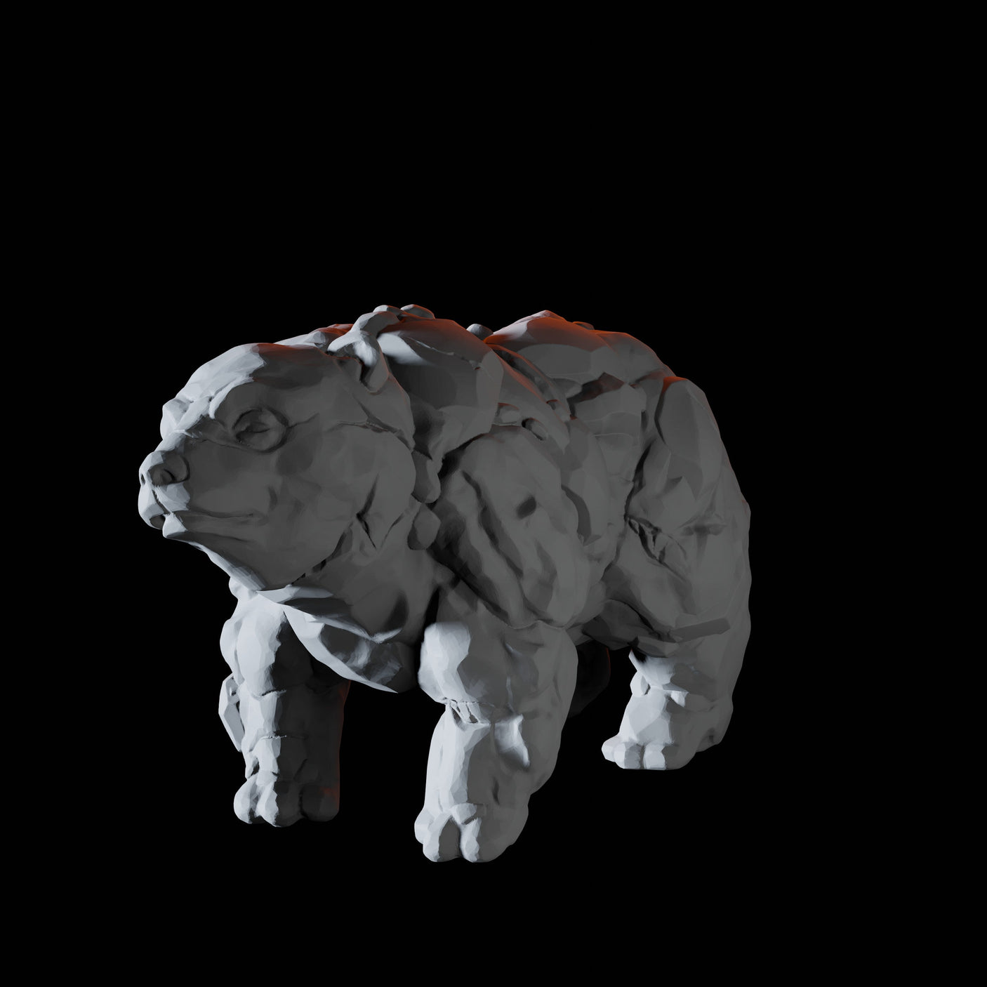 Earth Bear Miniature for Dungeons and Dragons, Pathfinder or other TTRPGs
