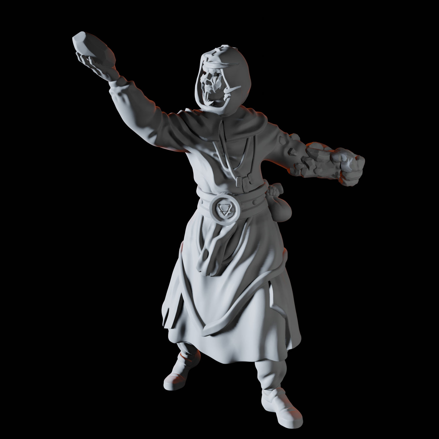 Earth Cultist Miniature for Dungeons and Dragons, Pathfinder or other TTRPGs
