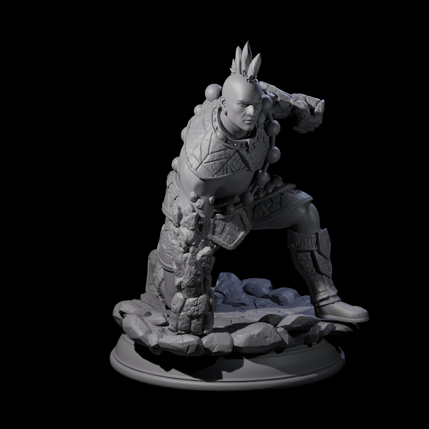 Earth Elemental Monk Miniature for Dungeons and Dragons, Pathfinder or other TTRPGs