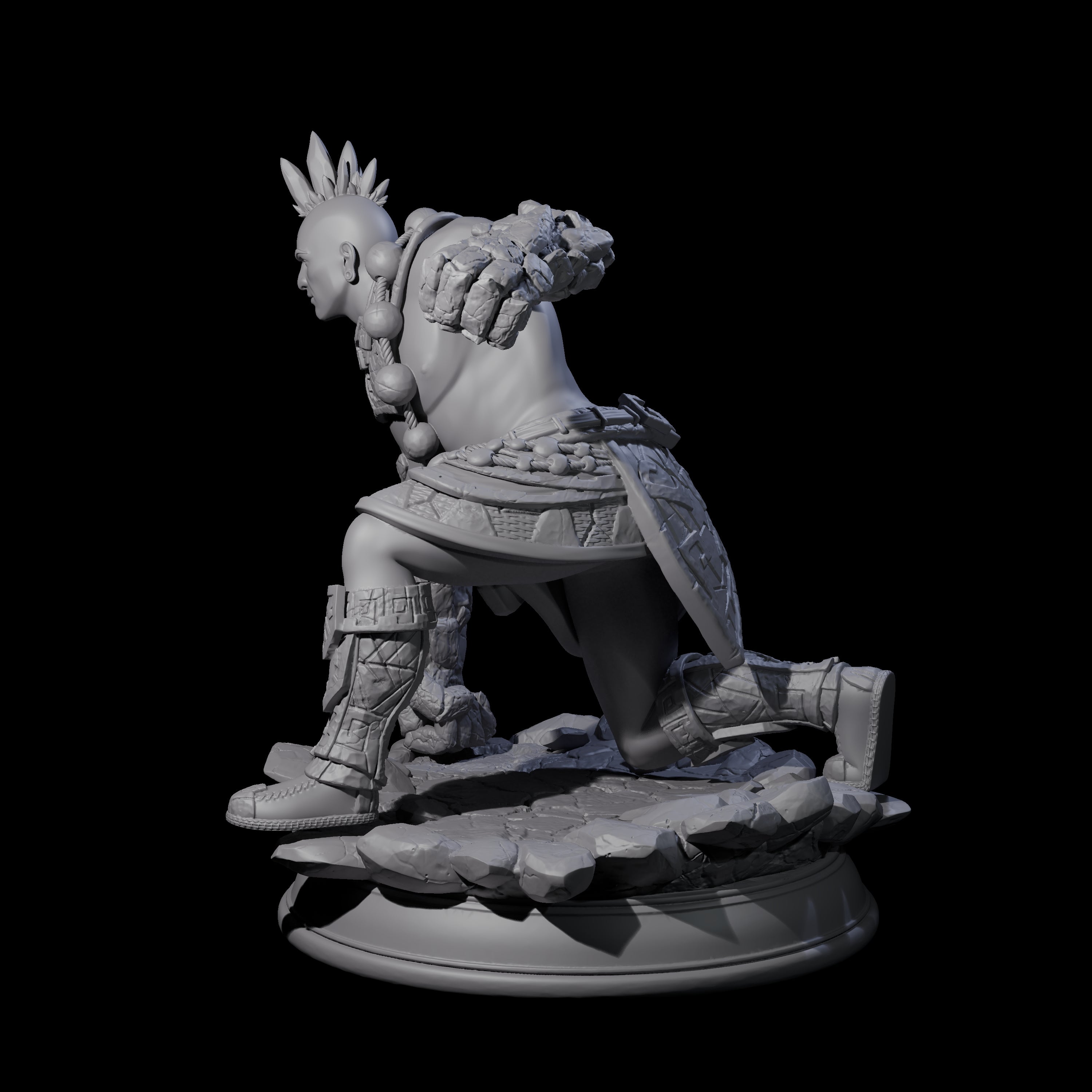 Earth Elemental Monk Miniature for Dungeons and Dragons, Pathfinder or other TTRPGs