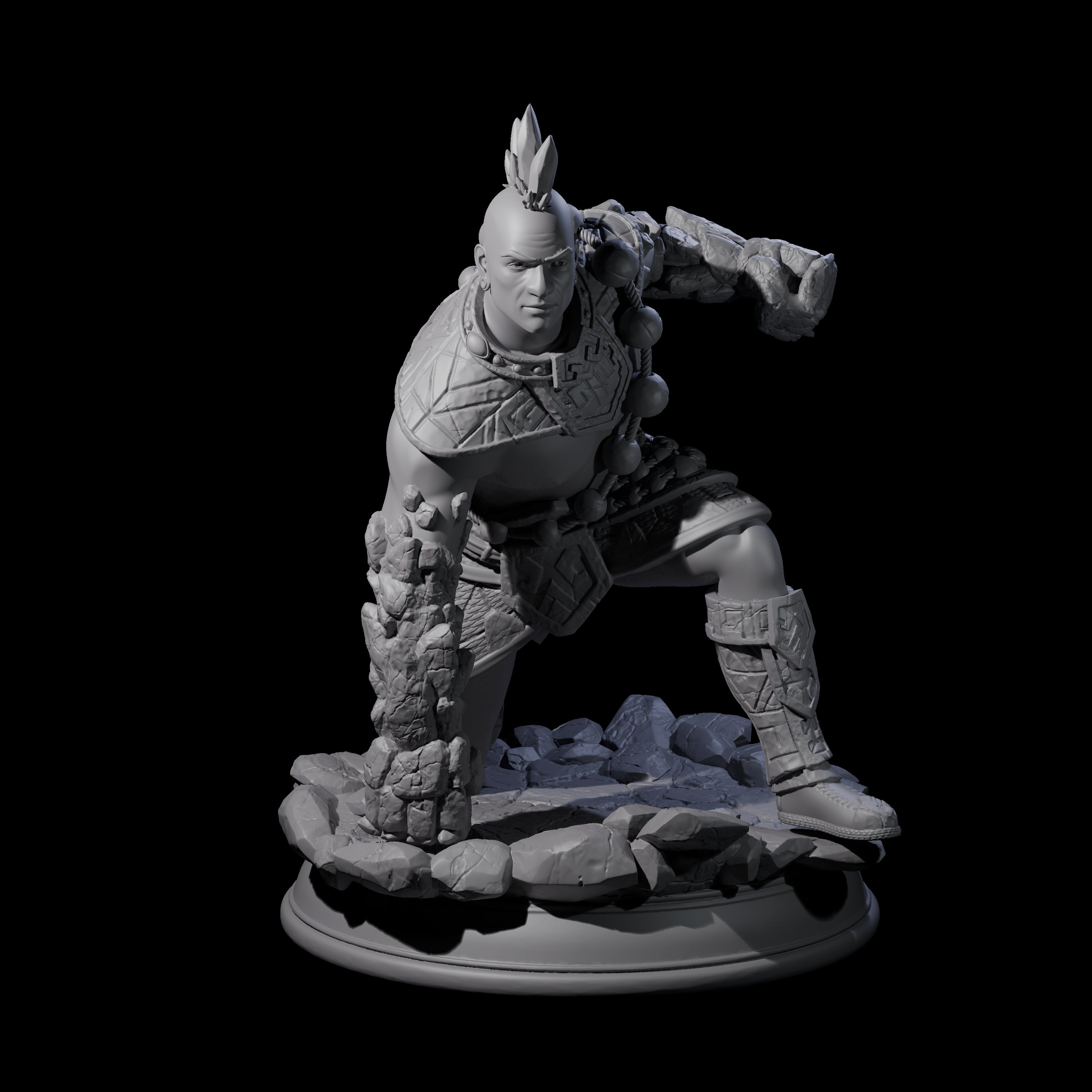 Earth Elemental Monk Miniature for Dungeons and Dragons, Pathfinder or other TTRPGs