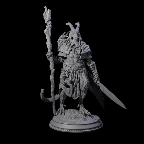 Earthy Dragonborn Druid Miniature for Dungeons and Dragons, Pathfinder or other TTRPGs