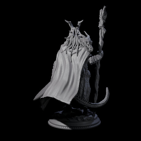 Earthy Dragonborn Druid Miniature for Dungeons and Dragons, Pathfinder or other TTRPGs