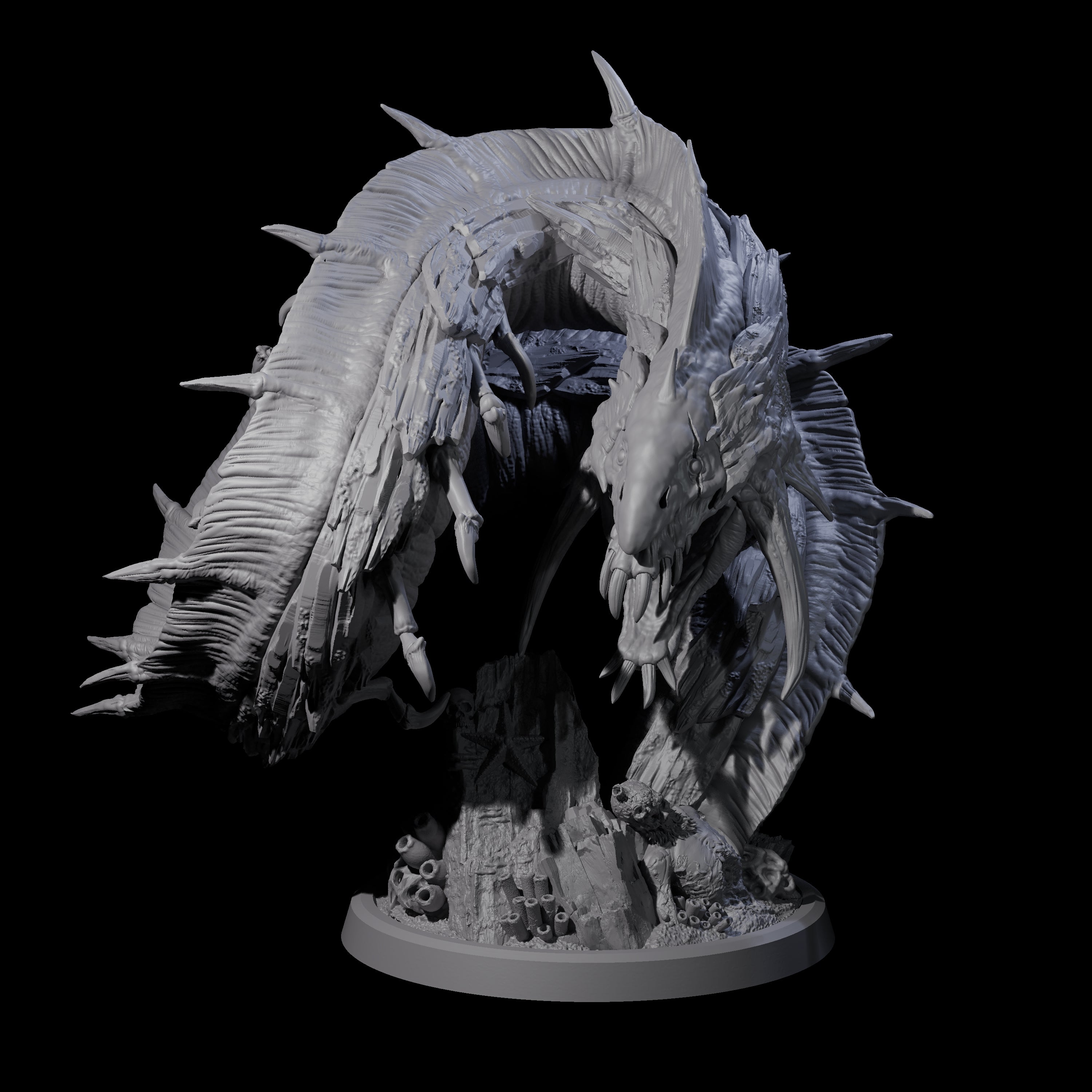 Eel-Like Leviathan Miniature for Dungeons and Dragons, Pathfinder or other TTRPGs