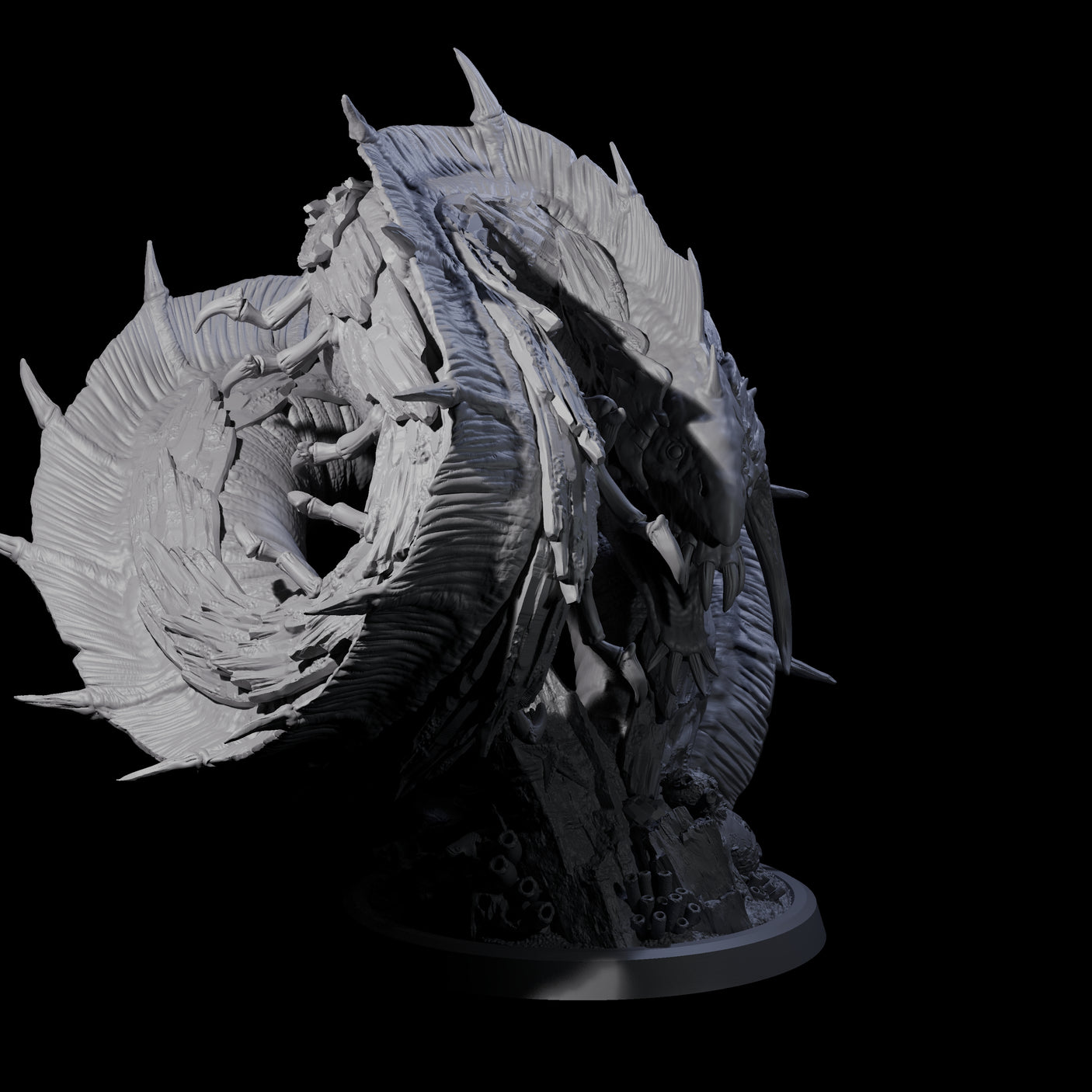 Eel-Like Leviathan Miniature for Dungeons and Dragons, Pathfinder or other TTRPGs
