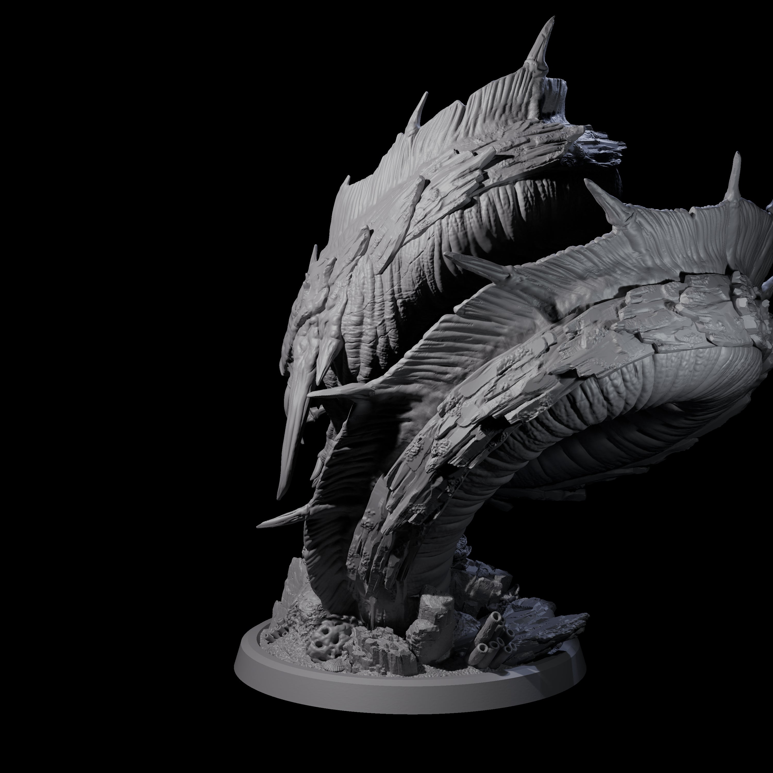 Eel-Like Leviathan Miniature for Dungeons and Dragons, Pathfinder or other TTRPGs