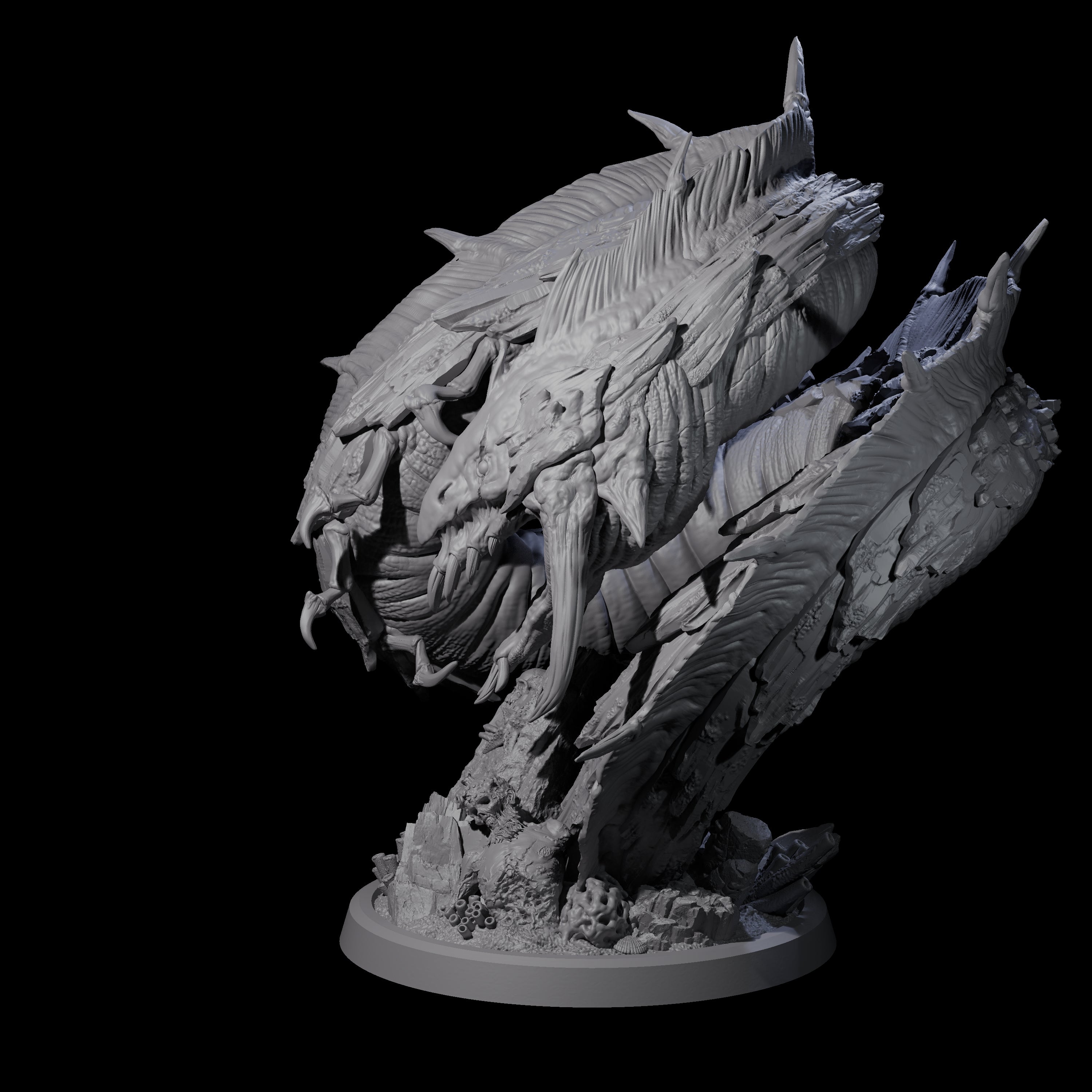 Eel-Like Leviathan Miniature for Dungeons and Dragons, Pathfinder or other TTRPGs