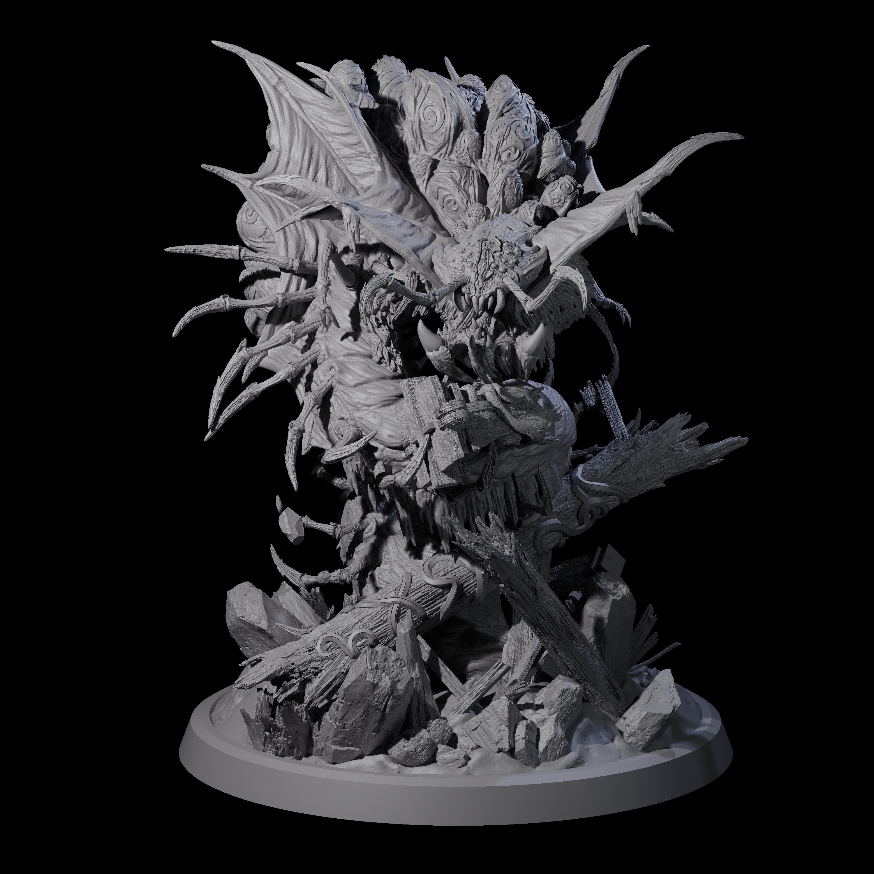 Egg Clutching Giant Centipede Miniature for Dungeons and Dragons, Pathfinder or other TTRPGs