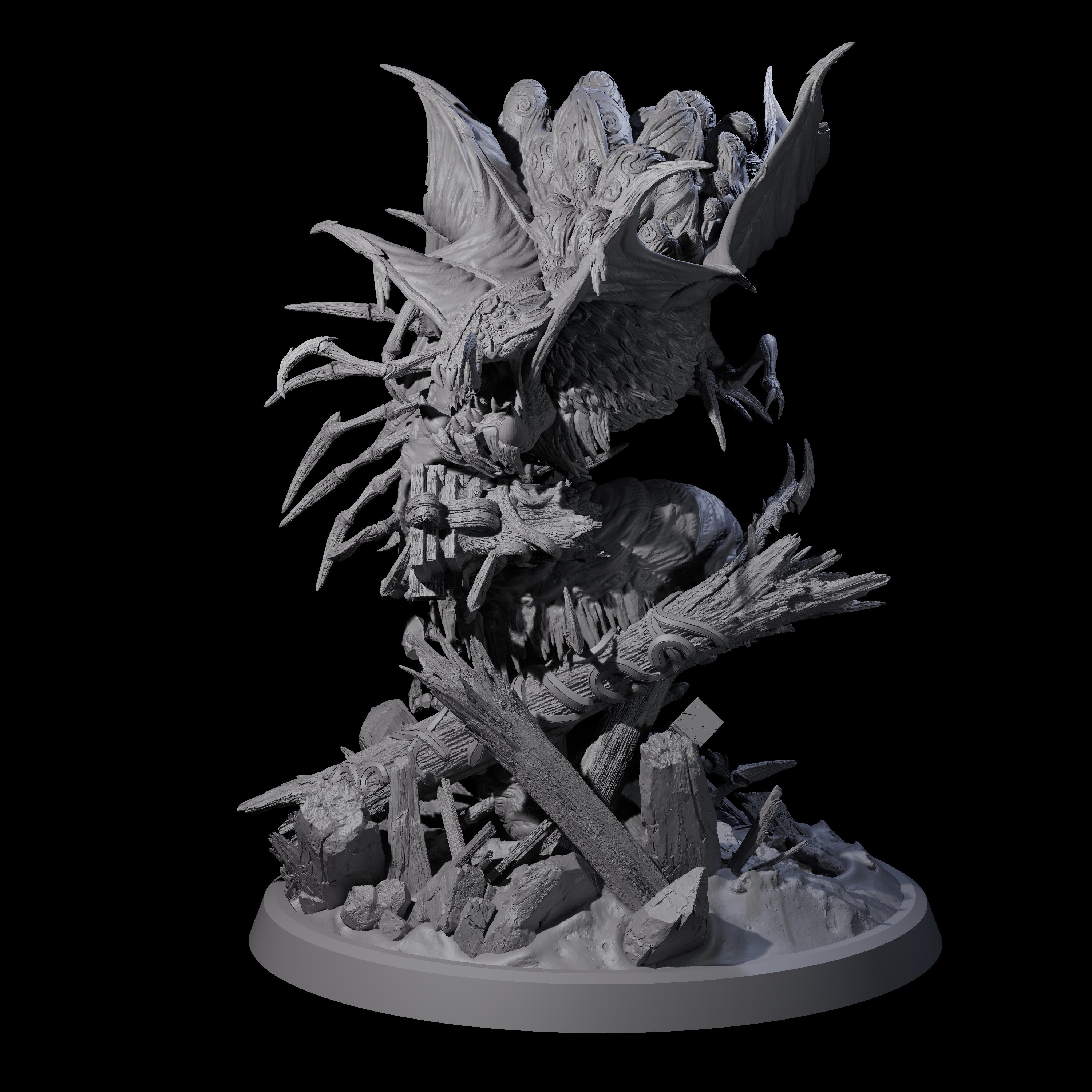 Egg Clutching Giant Centipede Miniature for Dungeons and Dragons, Pathfinder or other TTRPGs