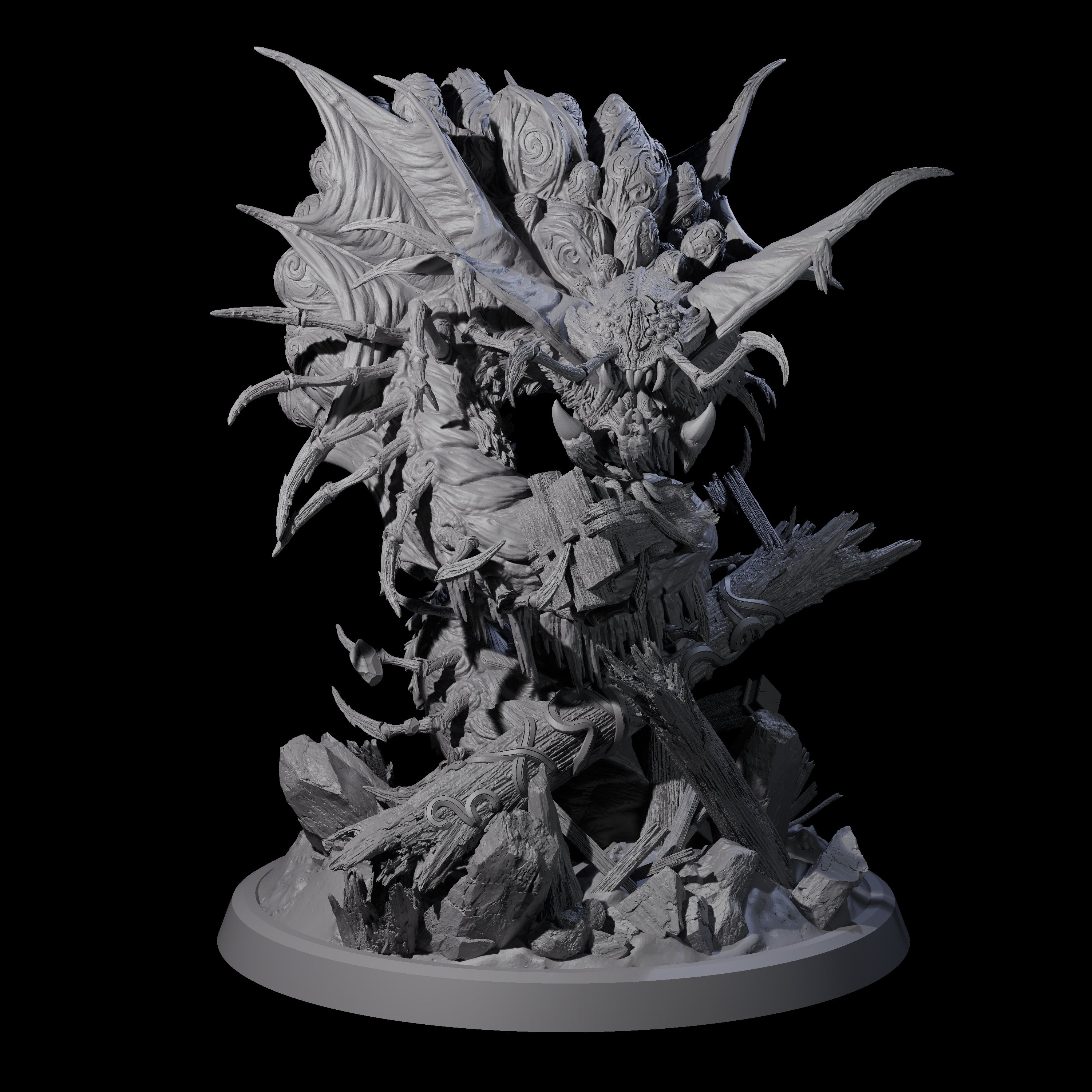 Egg Clutching Giant Centipede Miniature for Dungeons and Dragons, Pathfinder or other TTRPGs