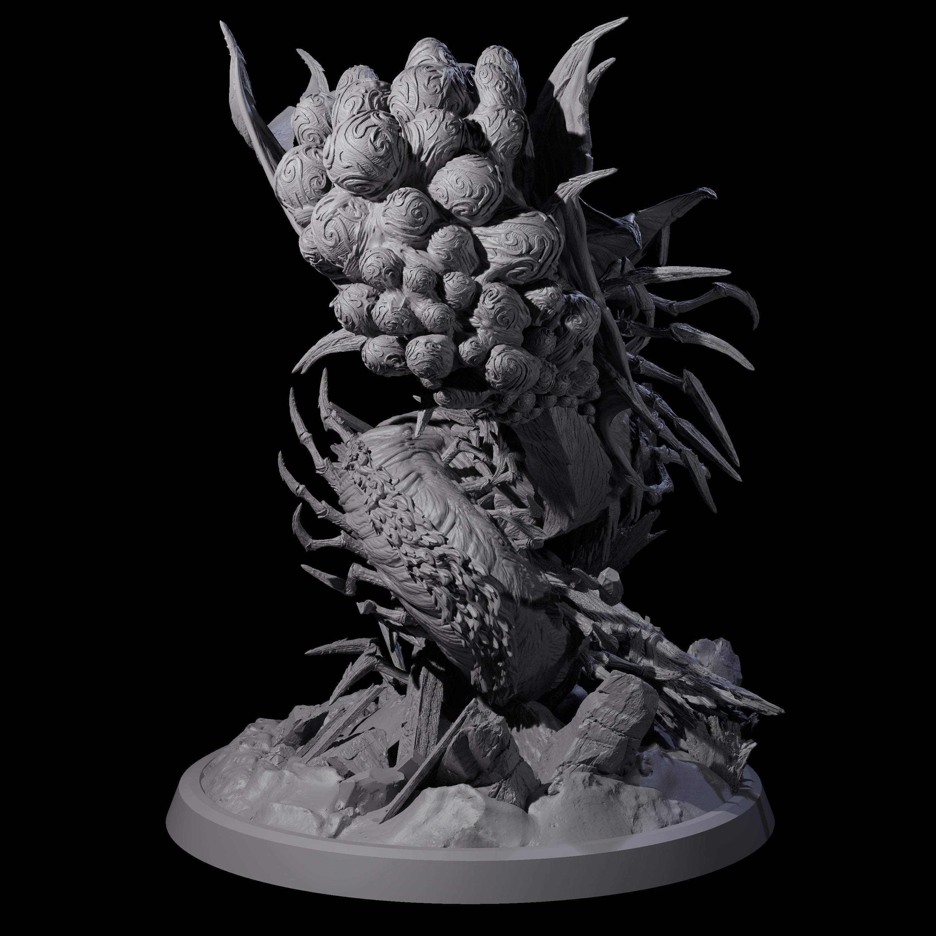 Egg Clutching Giant Centipede Miniature for Dungeons and Dragons, Pathfinder or other TTRPGs