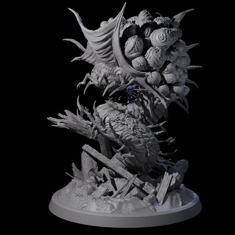 Egg Clutching Giant Centipede Miniature for Dungeons and Dragons, Pathfinder or other TTRPGs