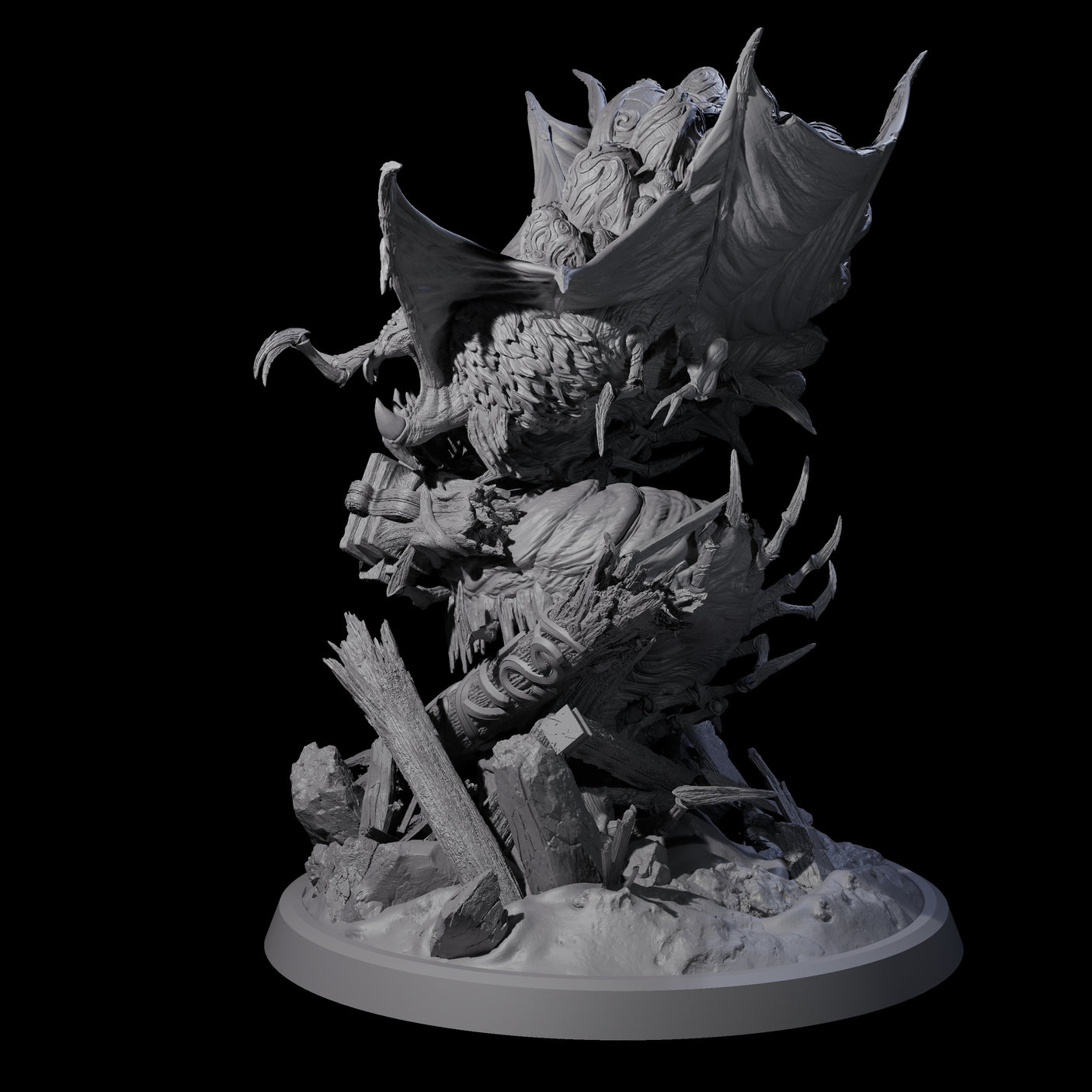 Egg Clutching Giant Centipede Miniature for Dungeons and Dragons, Pathfinder or other TTRPGs