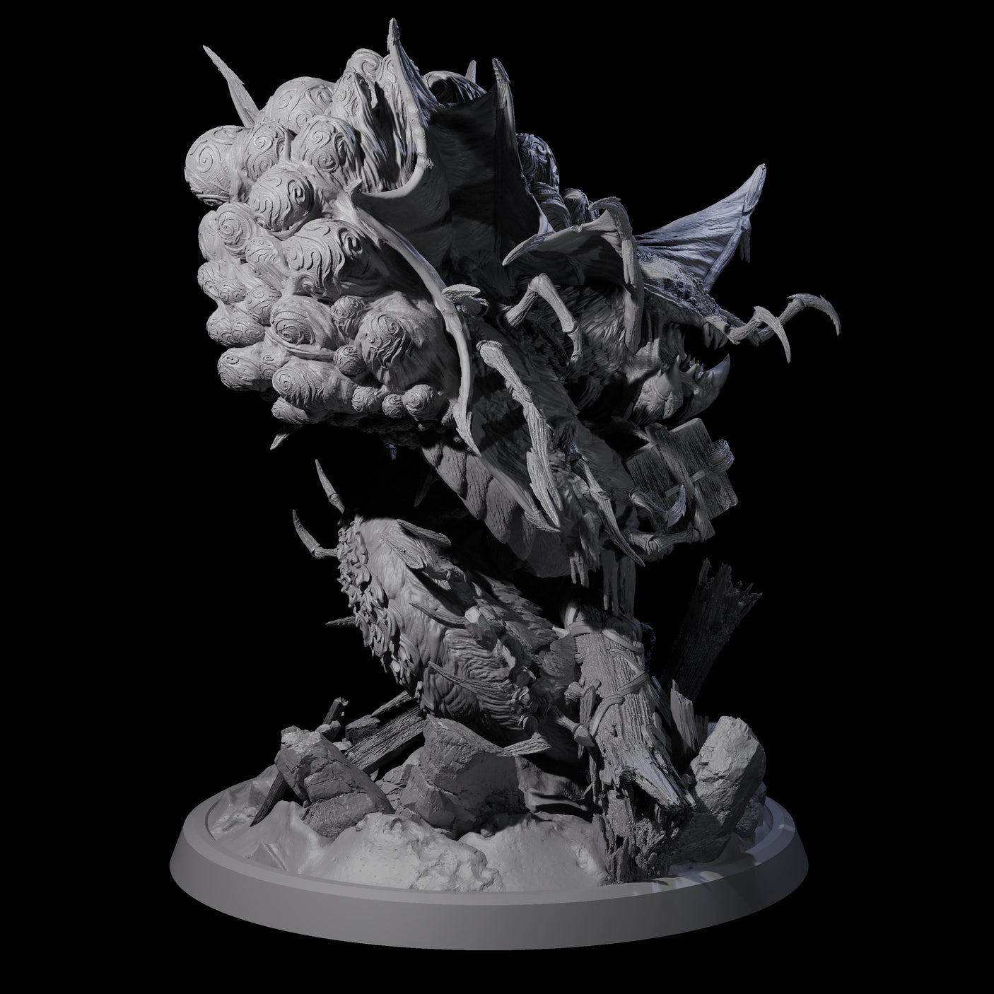 Egg Clutching Giant Centipede Miniature for Dungeons and Dragons, Pathfinder or other TTRPGs