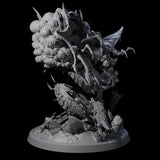 Egg Clutching Giant Centipede Miniature for Dungeons and Dragons, Pathfinder or other TTRPGs
