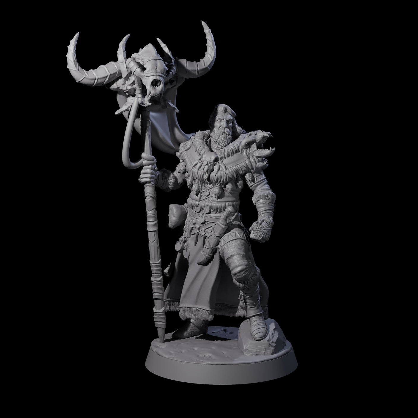 Eight Brave Woodland Barbarians Miniature for Dungeons and Dragons, Pathfinder or other TTRPGs