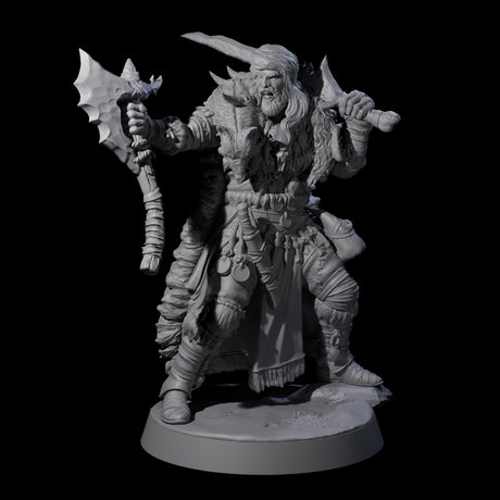 Eight Brave Woodland Barbarians Miniature for Dungeons and Dragons, Pathfinder or other TTRPGs