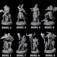 Eight Brave Woodland Barbarians Miniature for Dungeons and Dragons, Pathfinder or other TTRPGs