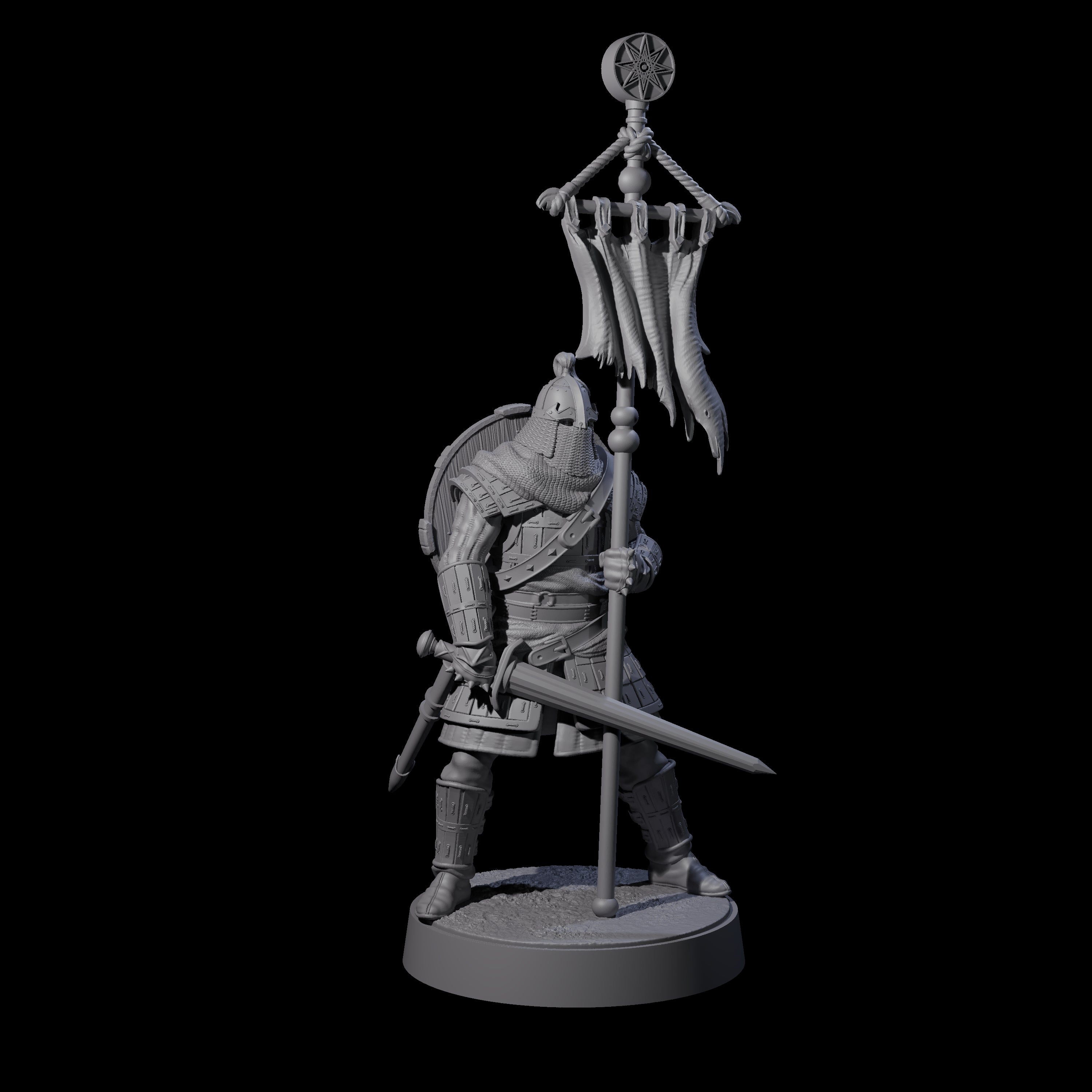 Eight Desert Mercenaries Miniature for Dungeons and Dragons, Pathfinder or other TTRPGs