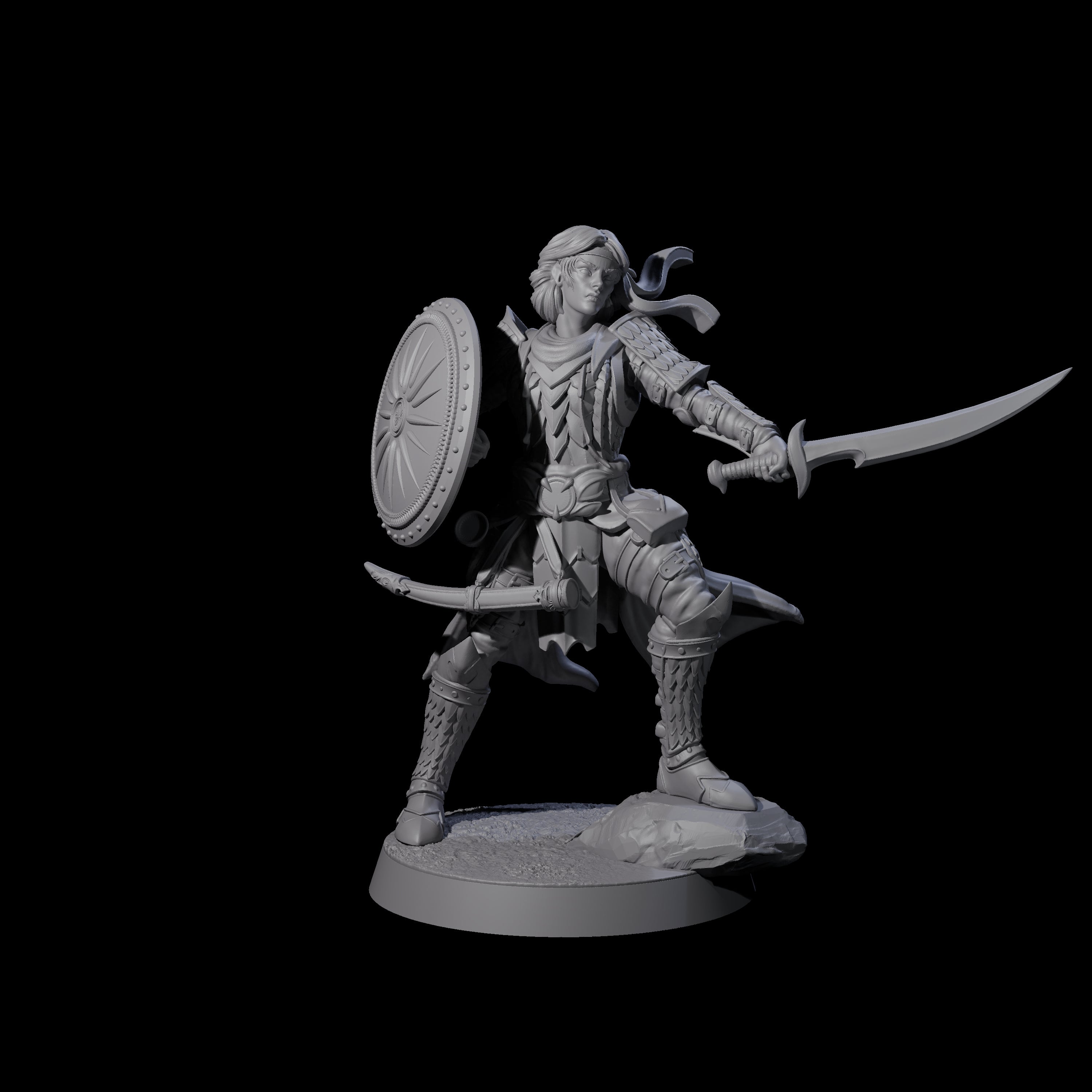Eight Dragon Spearmen Miniature for Dungeons and Dragons, Pathfinder or other TTRPGs