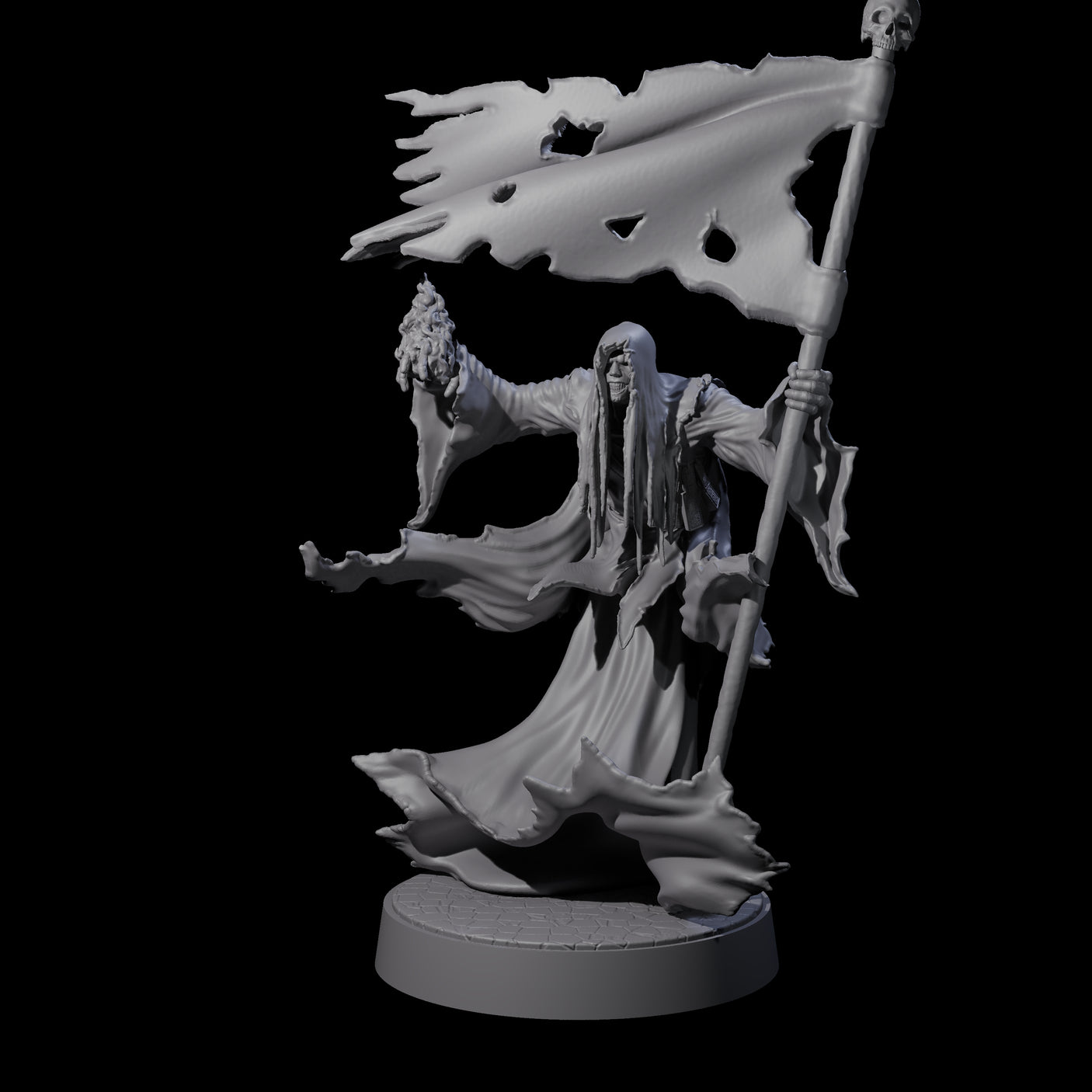 Eight Flaming Wraiths Miniature for Dungeons and Dragons, Pathfinder or other TTRPGs