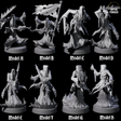 Eight Flaming Wraiths Miniature for Dungeons and Dragons, Pathfinder or other TTRPGs