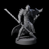 Eight Grimacing Elf Spearmen Miniature for Dungeons and Dragons, Pathfinder or other TTRPGs