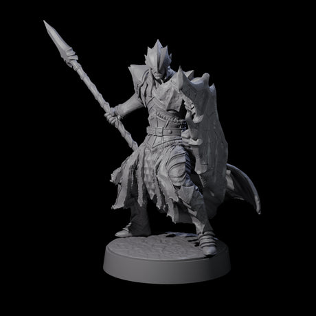 Eight Grimacing Elf Spearmen Miniature for Dungeons and Dragons, Pathfinder or other TTRPGs