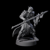 Eight Grimacing Elf Spearmen Miniature for Dungeons and Dragons, Pathfinder or other TTRPGs