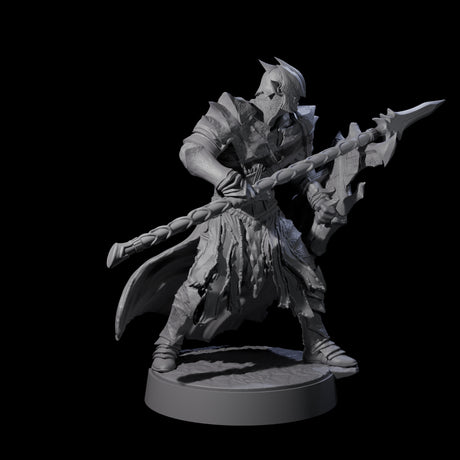 Eight Grimacing Elf Spearmen Miniature for Dungeons and Dragons, Pathfinder or other TTRPGs