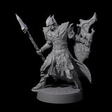 Eight Grimacing Elf Spearmen Miniature for Dungeons and Dragons, Pathfinder or other TTRPGs