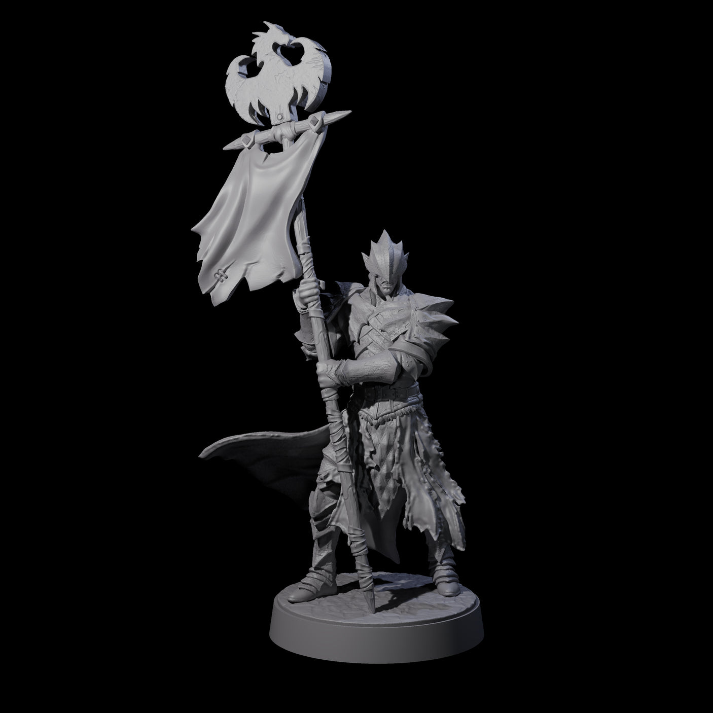 Eight Grimacing Elf Spearmen Miniature for Dungeons and Dragons, Pathfinder or other TTRPGs