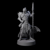 Eight Grimacing Elf Spearmen Miniature for Dungeons and Dragons, Pathfinder or other TTRPGs