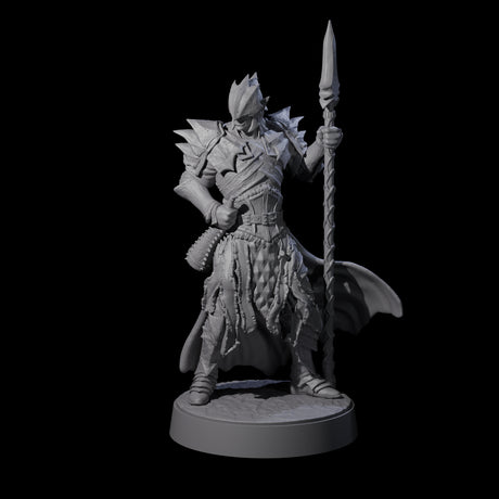 Eight Grimacing Elf Spearmen Miniature for Dungeons and Dragons, Pathfinder or other TTRPGs