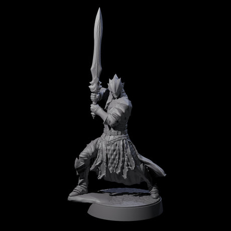 Eight Grimacing Elf Spearmen Miniature for Dungeons and Dragons, Pathfinder or other TTRPGs