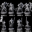 Eight Grimacing Elf Spearmen Miniature for Dungeons and Dragons, Pathfinder or other TTRPGs