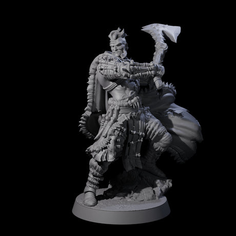 Eight Half Masked Berserkers Miniature for Dungeons and Dragons, Pathfinder or other TTRPGs
