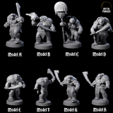 Eight Hulking Skum Brutes Miniature for Dungeons and Dragons, Pathfinder or other TTRPGs