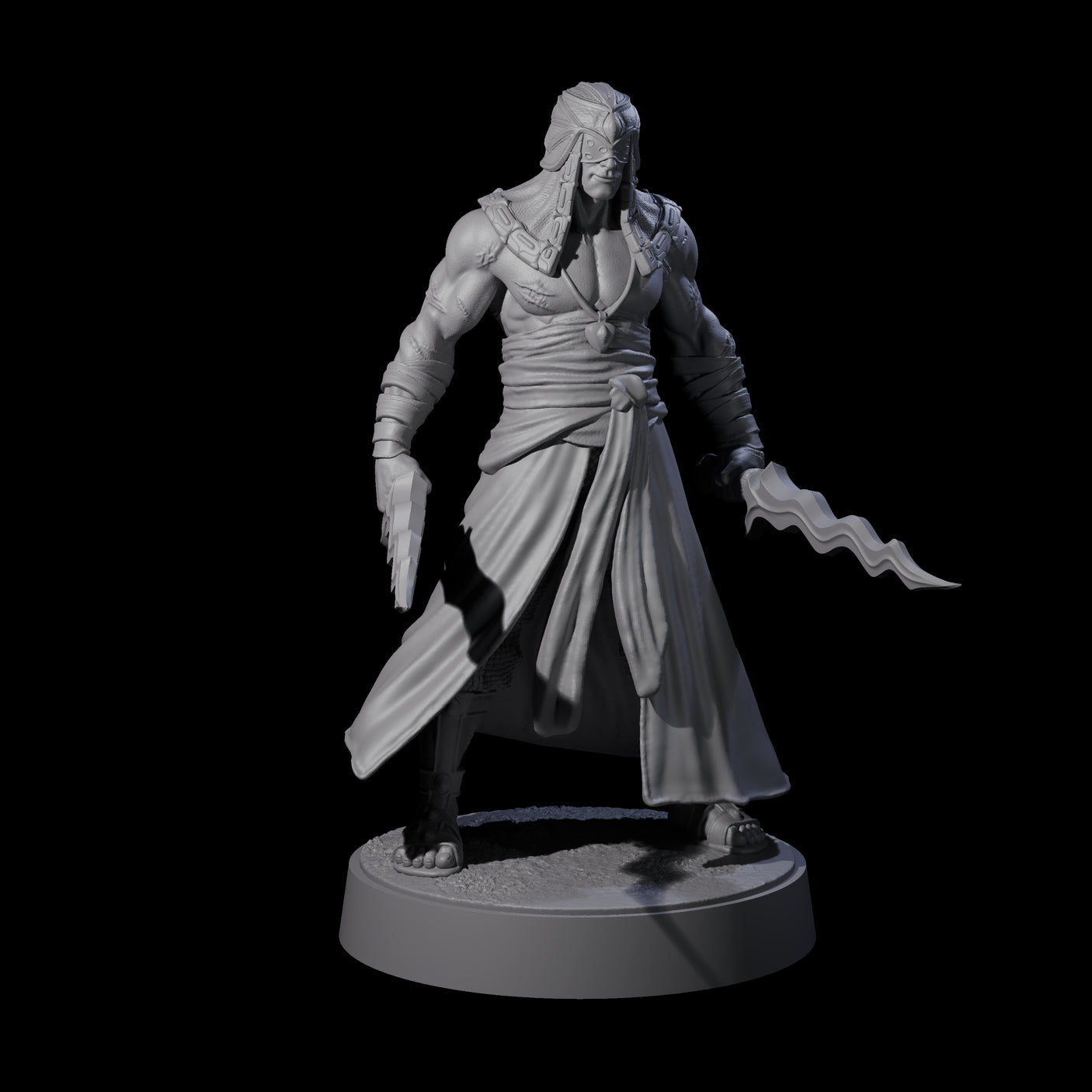 Eight Muscled Death Cultists Miniature for Dungeons and Dragons, Pathfinder or other TTRPGs