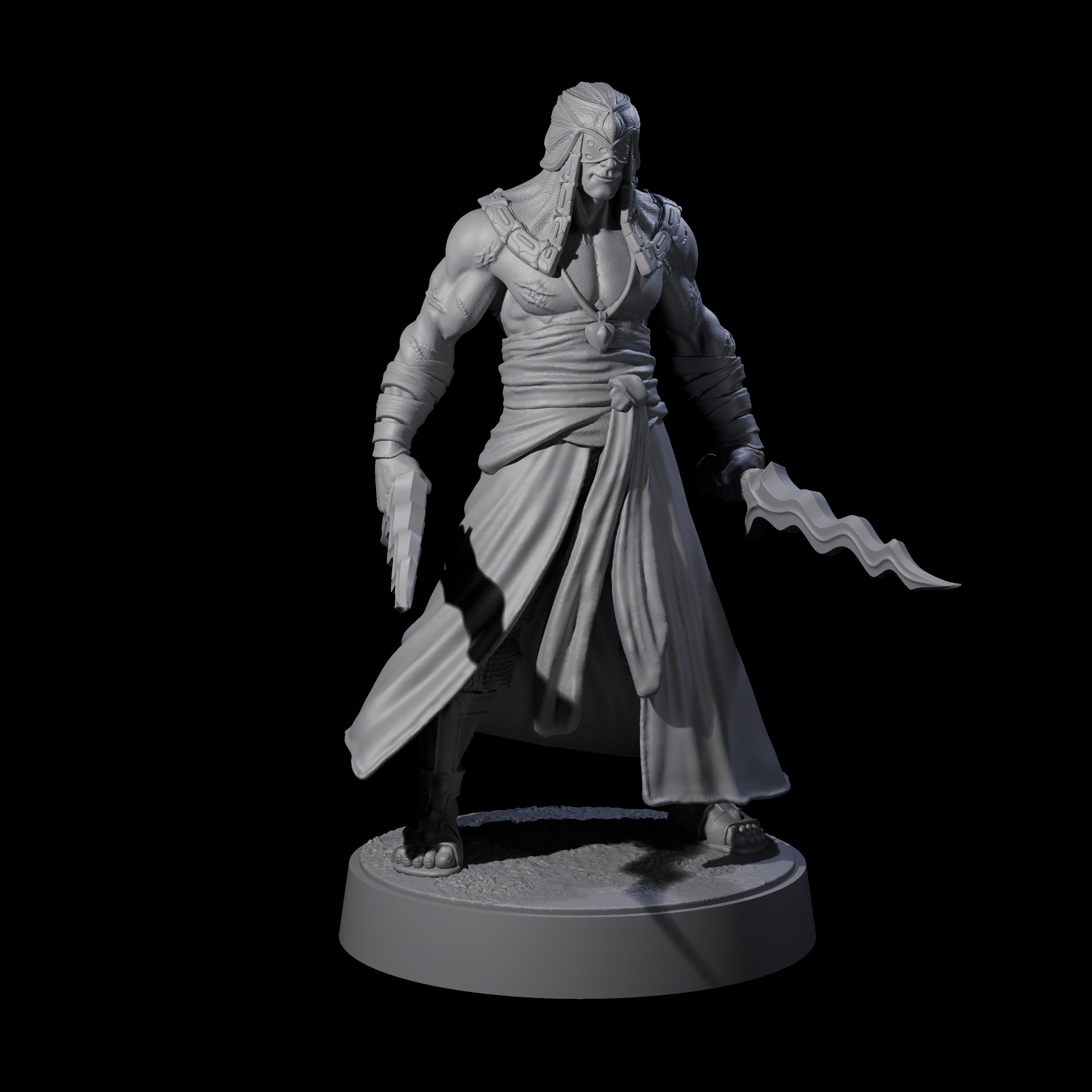 Eight Muscled Death Cultists Miniature for Dungeons and Dragons, Pathfinder or other TTRPGs