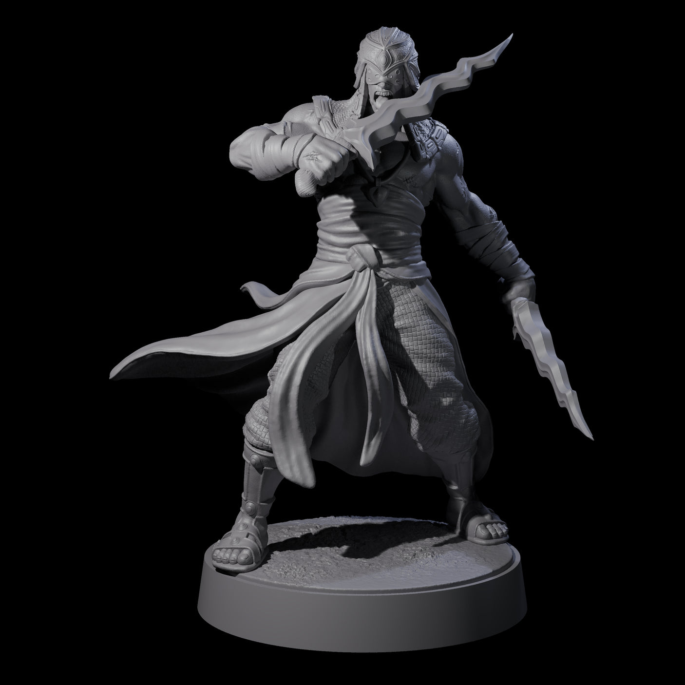 Eight Muscled Death Cultists Miniature for Dungeons and Dragons, Pathfinder or other TTRPGs