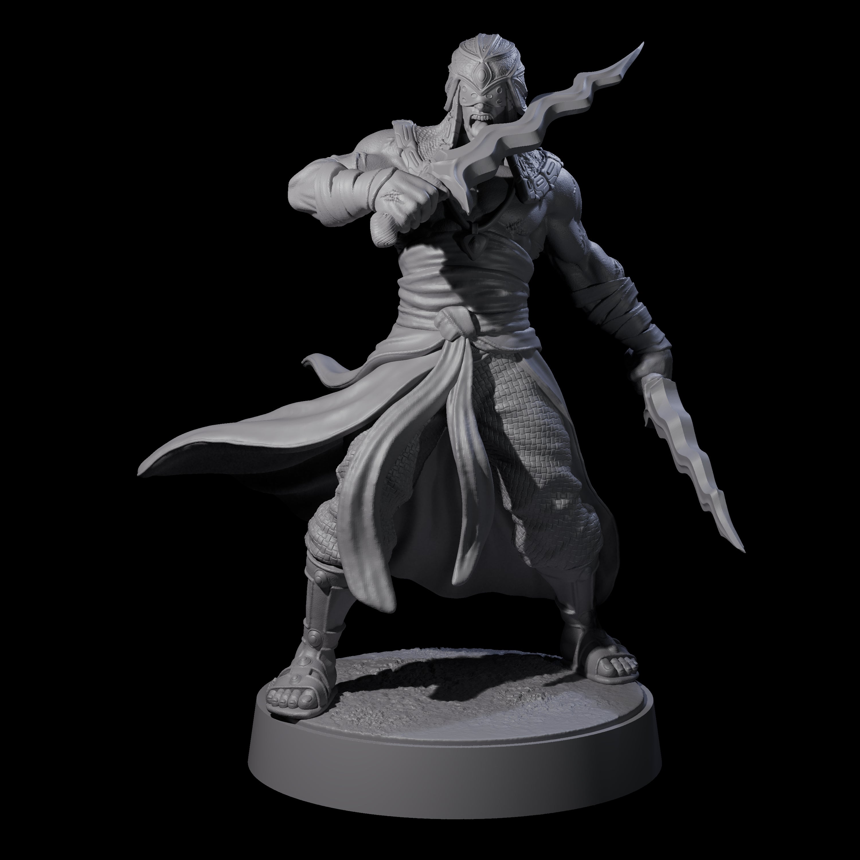 Eight Muscled Death Cultists Miniature for Dungeons and Dragons, Pathfinder or other TTRPGs