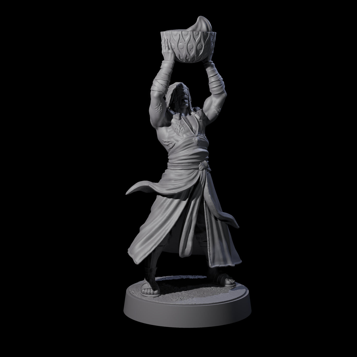 Eight Muscled Death Cultists Miniature for Dungeons and Dragons, Pathfinder or other TTRPGs